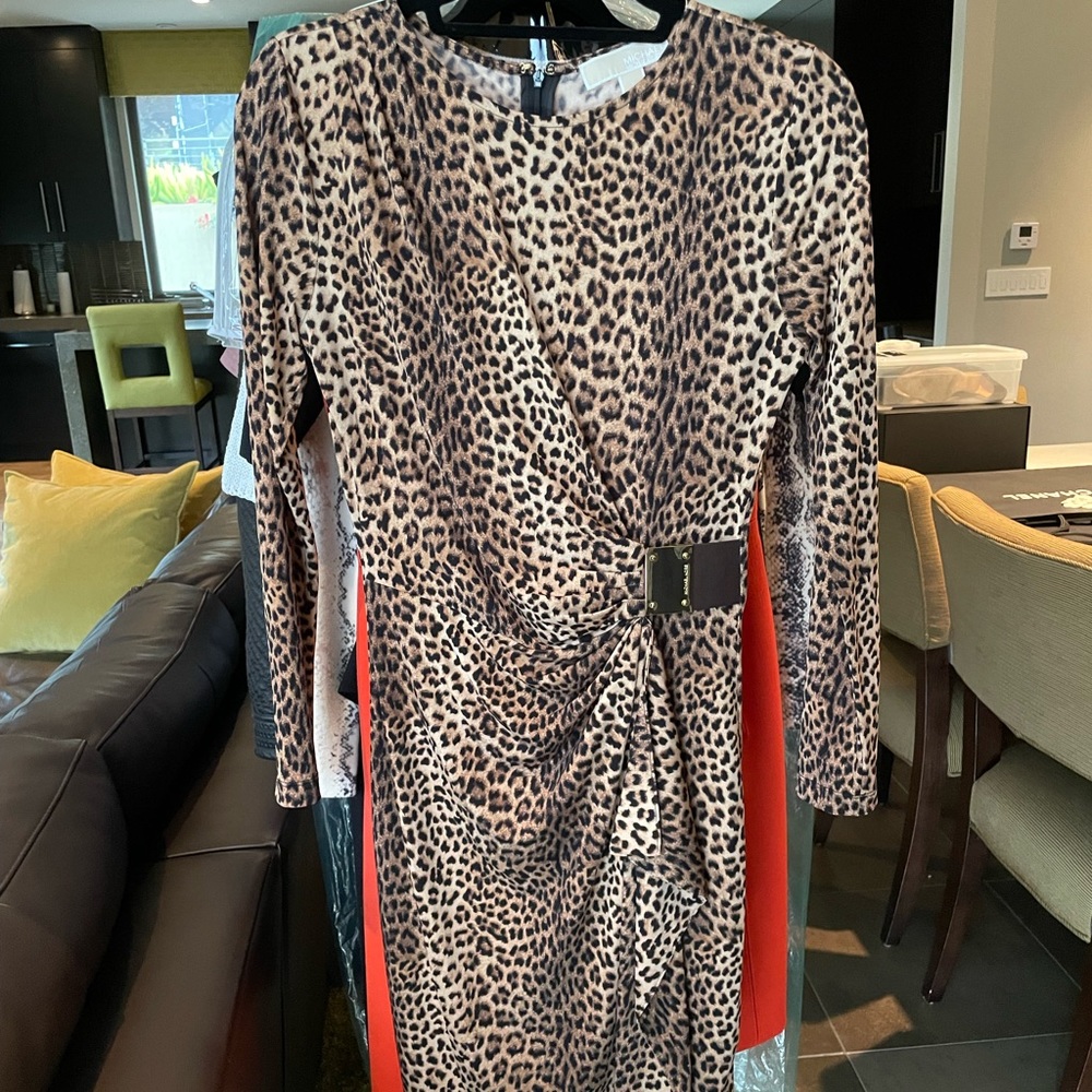 Michael Michael Kors Leopard Wrap Dress